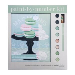 ELLE CREE DIY PAINT BY NUMBER KIT MACARONS ON PEDESTAL NEW